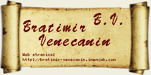 Bratimir Venečanin vizit kartica